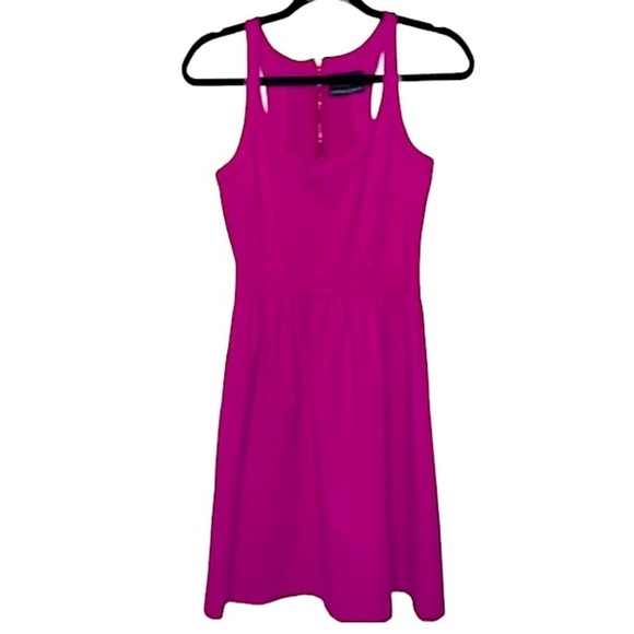 Cynthia Rowley Sleeveless Short Dress Size XS Plum Round Neck Pockets Back Zip - Picture 2 of 10